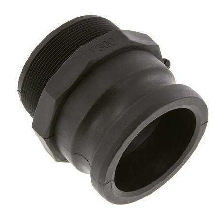 Camlock DN 75 (3'') Polypropylene Coupling R 3'' Male Thread Type F MIL-C-27487