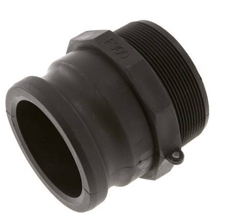 Camlock DN 75 (3'') Polypropylene Coupling R 3'' Male Thread Type F MIL-C-27487