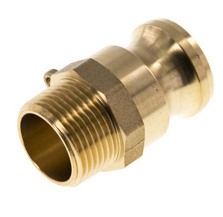 Camlock DN 25 (1'') Messing-Kupplung R 1'' Außengewinde Typ F MIL-C-27487