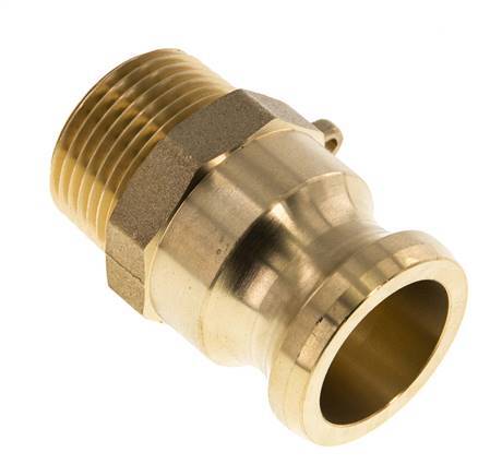 Camlock DN 25 (1'') Messing-Kupplung R 1'' Außengewinde Typ F MIL-C-27487