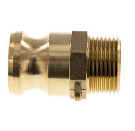 Camlock DN 25 (1'') Messing-Kupplung R 1'' Außengewinde Typ F MIL-C-27487