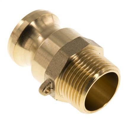 Camlock DN 25 (1'') Messing-Kupplung R 1'' Außengewinde Typ F MIL-C-27487