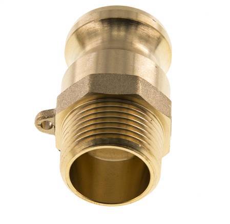 Camlock DN 25 (1'') Messing-Kupplung R 1'' Außengewinde Typ F MIL-C-27487