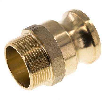 Camlock DN 40 (1 1/2'') Messing-Kupplung R 1 1/2'' Außengewinde Typ F MIL-C-27487