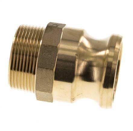 Camlock DN 40 (1 1/2'') Messing-Kupplung R 1 1/2'' Außengewinde Typ F MIL-C-27487