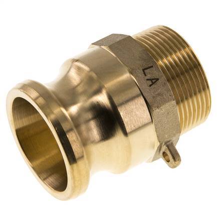 Camlock DN 40 (1 1/2'') Messing-Kupplung R 1 1/2'' Außengewinde Typ F MIL-C-27487