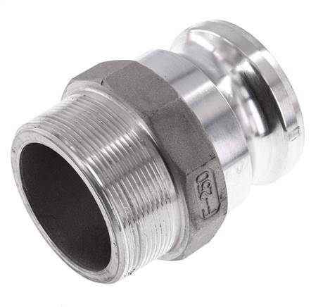 Camlock DN 60 (2 1/2'') Aluminium Coupling R 2 1/2'' Male Thread Type F MIL-C-27487
