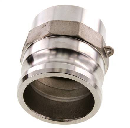 Camlock DN 75 (3'') Edelstahlkupplung mit Schweißende (88,9 mm) Typ F (AS) MIL-C-27487