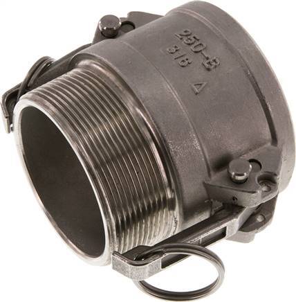 Camlock DN 60 (2 1/2'') Stainless Steel Safety Coupling R 2 1/2'' Male Thread Type B MIL-C-27487