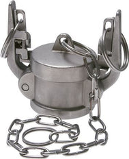 Camlock DN 40 (1 1/2'') Stainless Steel Safety Coupling End Cap Type DC MIL-C-27487