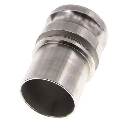 Camlock DN 60 (2 1/2'') Edelstahl-Kupplung Schlauchpfeiler (63 mm) Typ E EN 14420-7 (DIN 2828)