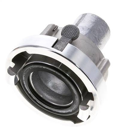52-C (66 mm) Geschmiedetes Aluminium-Storz-Kupplung 38-mm-Schlauchsäule drehbar mit Schloss für Sicherheitsklemmenanschluss