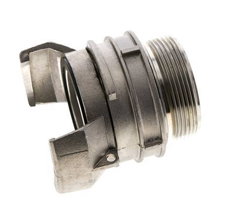 Guillemin DN 50 Edelstahl-Kupplung G 2'' Außengewinde mit Verschluss