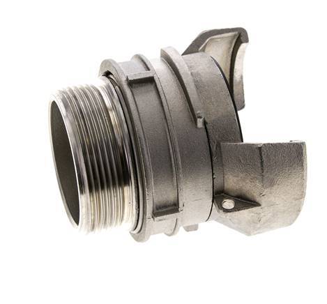 Guillemin DN 50 Edelstahl-Kupplung G 2'' Außengewinde mit Verschluss