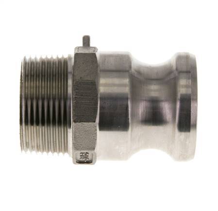 Camlock-Kupplung DN 32 (1 1/4'') aus Edelstahl 1 1/4'' NPT-Außengewinde Typ F MIL-C-27487