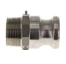 Camlock-Kupplung DN 32 (1 1/4'') aus Edelstahl 1 1/4'' NPT-Außengewinde Typ F MIL-C-27487