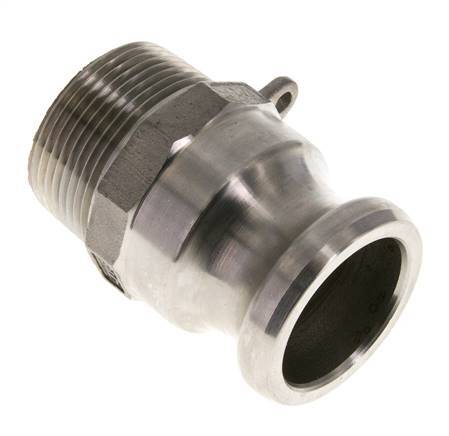 Camlock-Kupplung DN 32 (1 1/4'') aus Edelstahl 1 1/4'' NPT-Außengewinde Typ F MIL-C-27487