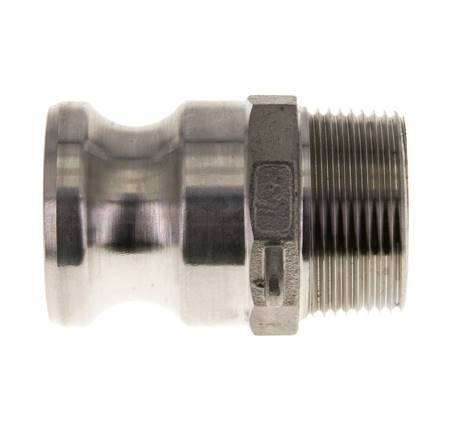 Camlock-Kupplung DN 32 (1 1/4'') aus Edelstahl 1 1/4'' NPT-Außengewinde Typ F MIL-C-27487