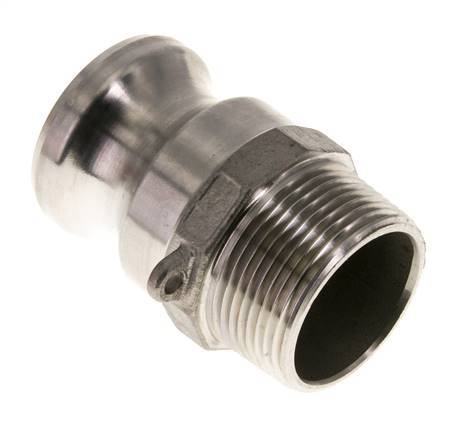 Camlock-Kupplung DN 32 (1 1/4'') aus Edelstahl 1 1/4'' NPT-Außengewinde Typ F MIL-C-27487