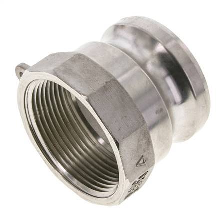 Camlock-Kupplung DN 60 (2 1/2'') aus Edelstahl 2 1/2'' NPT-Innengewinde Typ A MIL-C-27487