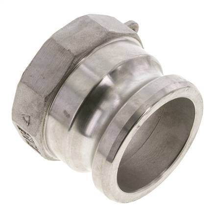 Camlock-Kupplung DN 60 (2 1/2'') aus Edelstahl 2 1/2'' NPT-Innengewinde Typ A MIL-C-27487