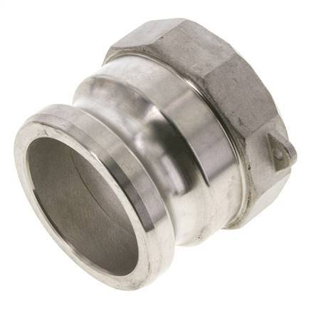 Camlock-Kupplung DN 60 (2 1/2'') aus Edelstahl 2 1/2'' NPT-Innengewinde Typ A MIL-C-27487