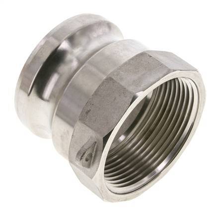 Camlock-Kupplung DN 60 (2 1/2'') aus Edelstahl 2 1/2'' NPT-Innengewinde Typ A MIL-C-27487