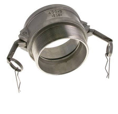 Camlock-Kupplung DN 90 (4'') aus Edelstahl 4'' NPT-Außengewinde Typ B MIL-C-27487