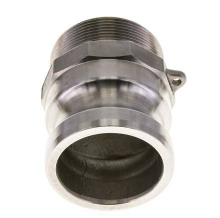 Camlock-Kupplung DN 50 (2'') aus Edelstahl 2'' NPT-Außengewinde Typ F MIL-C-27487