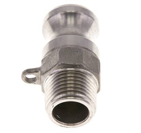 Camlock DN 15 (1/2'') Edelstahlkupplung 1/2'' NPT-Außengewinde Typ F MIL-C-27487