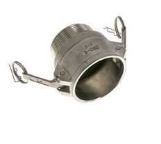 Camlock-Kupplung DN 60 (2 1/2'') aus Edelstahl 2 1/2'' NPT-Außengewinde Typ B MIL-C-27487