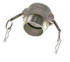 Camlock-Kupplung DN 60 (2 1/2'') aus Edelstahl 2 1/2'' NPT-Außengewinde Typ B MIL-C-27487