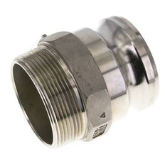 Camlock-Kupplung DN 75 (3'') aus Edelstahl 3'' NPT-Außengewinde Typ F MIL-C-27487