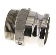 Camlock-Kupplung DN 75 (3'') aus Edelstahl 3'' NPT-Außengewinde Typ F MIL-C-27487