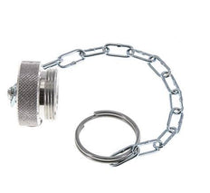 NPT 1/4" Aluminum Dust Protection Cap For Coupling socket with Chain