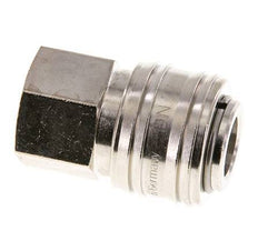 Nickel-plated Brass DN 7.2 (Euro) Air Coupling Socket G 3/8 inch Female FKM