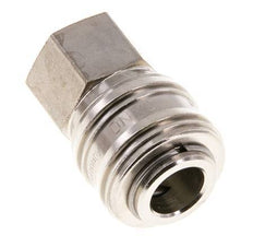 Nickel-plated Brass DN 7.2 (Euro) Air Coupling Socket G 3/8 inch Female FKM