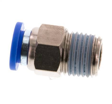 8mm x R1/4'' Steckverschraubung mit Außengewinde Messing/PA 66 NBR [5 Stück]