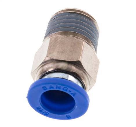 8mm x R1/4'' Steckverschraubung mit Außengewinde Messing/PA 66 NBR [5 Stück]