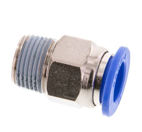 12mm x R3/8'' Steckverschraubung mit Außengewinde Messing/PA 66 NBR [2 Stück]