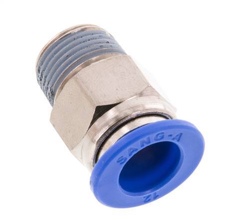 12mm x R3/8'' Steckverschraubung mit Außengewinde Messing/PA 66 NBR [2 Stück]