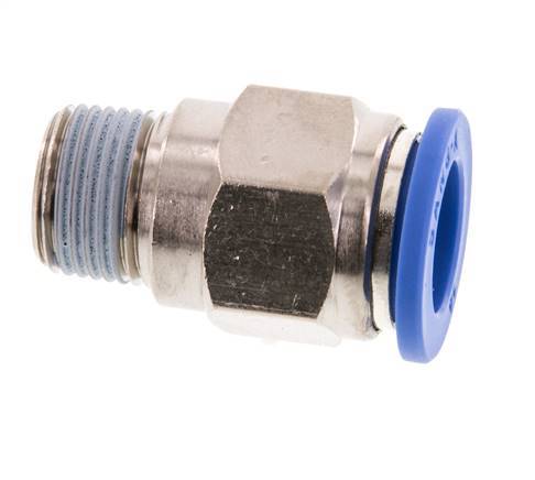 14mm x R3/8'' Steckverschraubung mit Außengewinde Messing/PA 66 NBR
