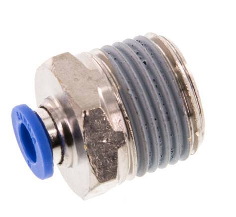 6mm x R1/2'' Steckverschraubung mit Außengewinde Messing/PA 66 NBR [2 Stück]