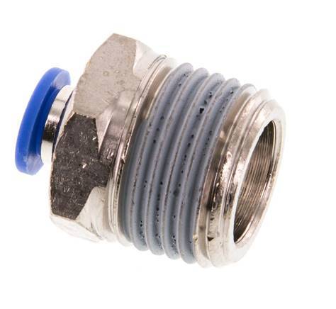 6mm x R1/2'' Steckverschraubung mit Außengewinde Messing/PA 66 NBR [2 Stück]