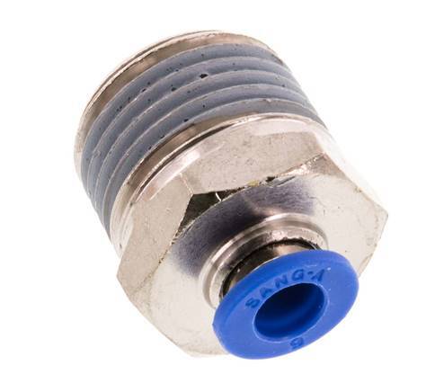 6mm x R1/2'' Steckverschraubung mit Außengewinde Messing/PA 66 NBR [2 Stück]