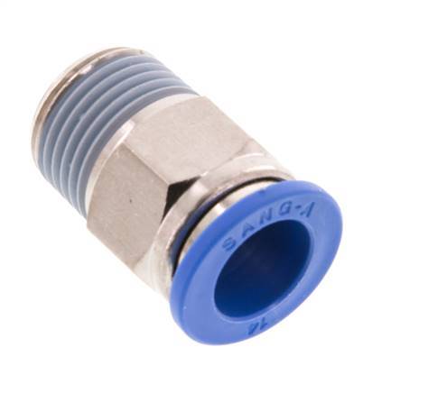 14mm x R1/2'' Steckverschraubung mit Außengewinde Messing/PA 66 NBR