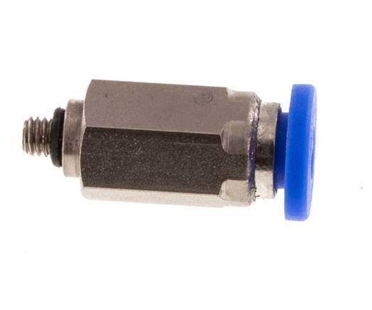 3mm x M 3 Push-in Fitting with Male Threads Brass/PA 66 NBR [2 Pieces]