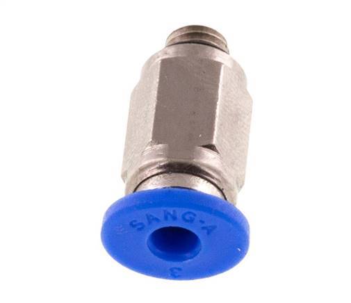 3mm x M 5 Steckverschraubung mit Außengewinde Messing/PA 66 NBR [2 Stück]