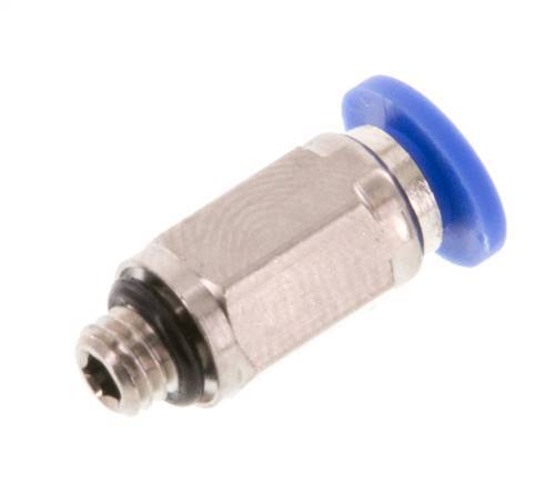4mm x M 5 Steckverschraubung mit Außengewinde Messing/PA 66 NBR [5 Stück]