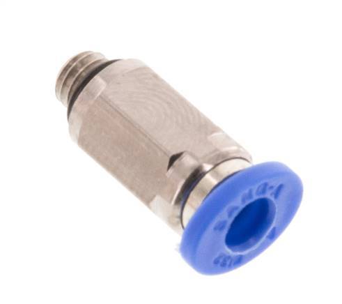 4mm x M 5 Steckverschraubung mit Außengewinde Messing/PA 66 NBR [5 Stück]
